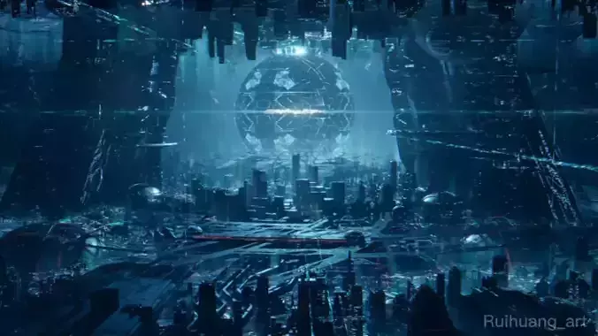 blender eevee realtime scifi city