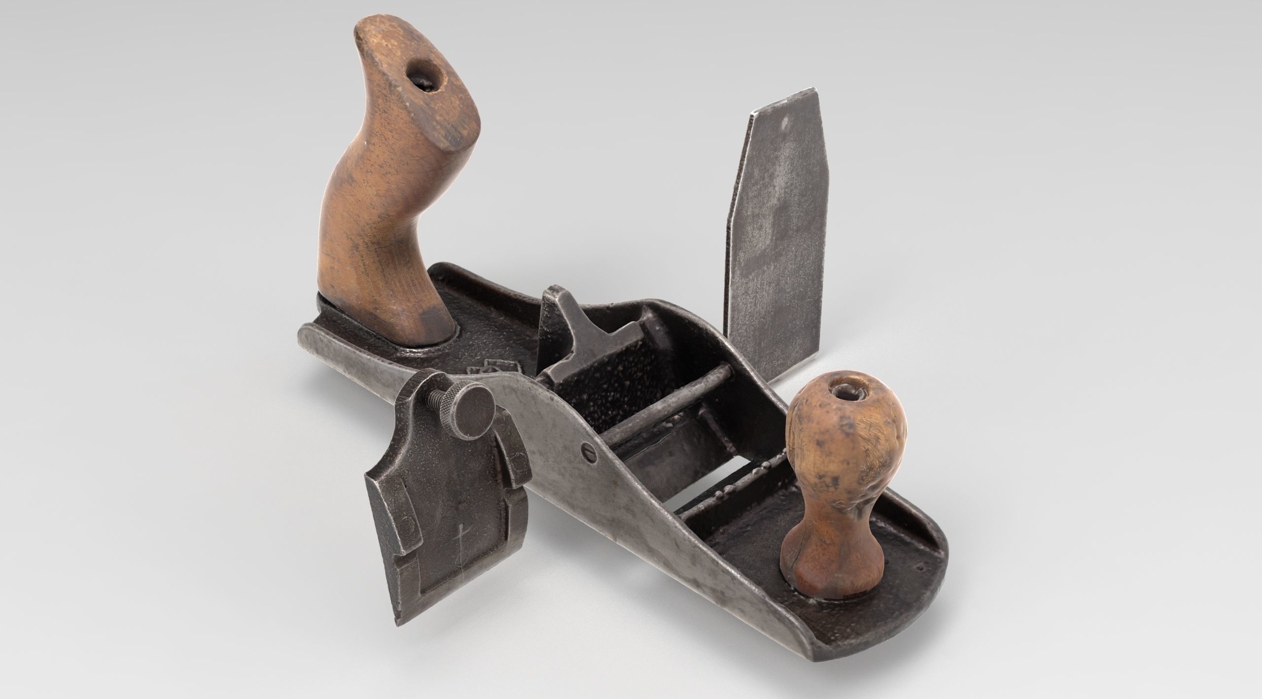 Jointer Metal Low-poly 3D model_3