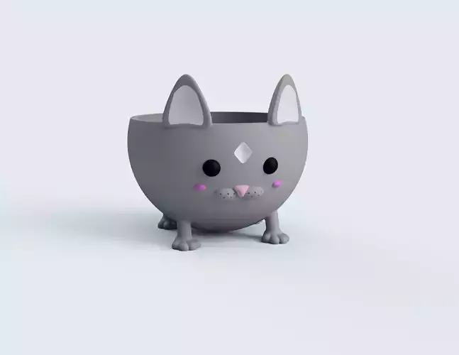 Cute Cat Flower Pot 