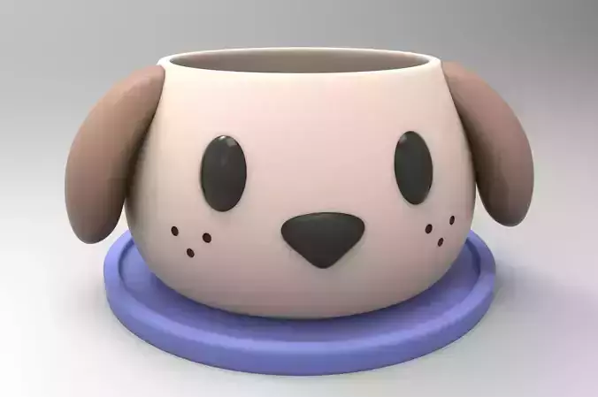 Dog Flower Pot 