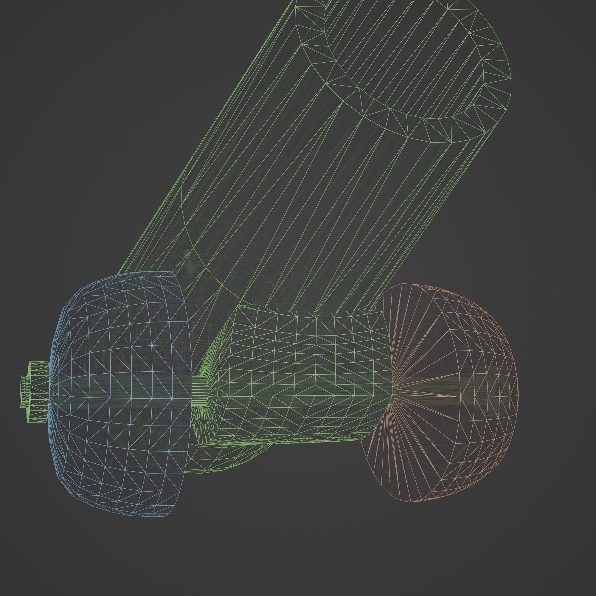 Ancient Medieval Cannon Low-poly 3D model_7