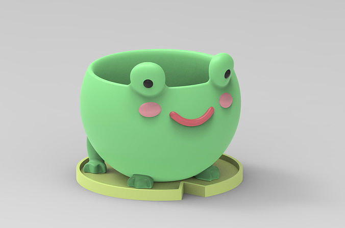 Frog Flower Pot  3D print model