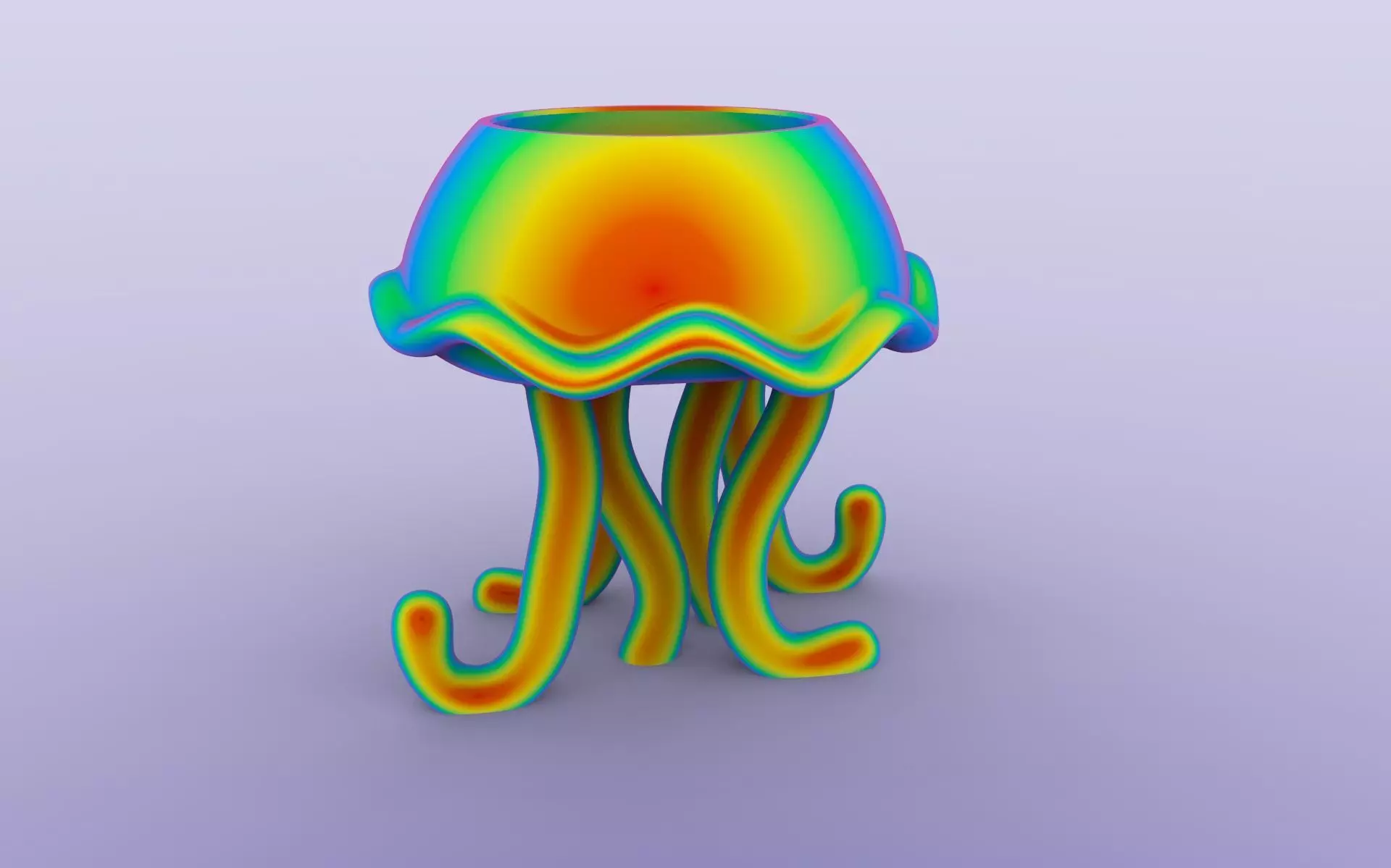 Cute Jellyfish Flower Pot Pencil Pen Cup holder organizer 3D print model