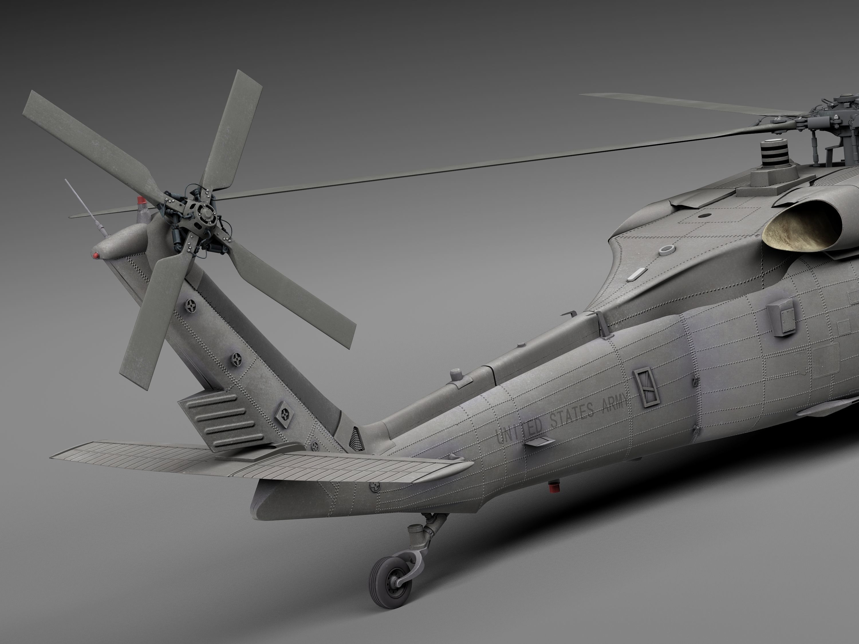 Sikorsky UH-60a Black Hawk 3D model_3