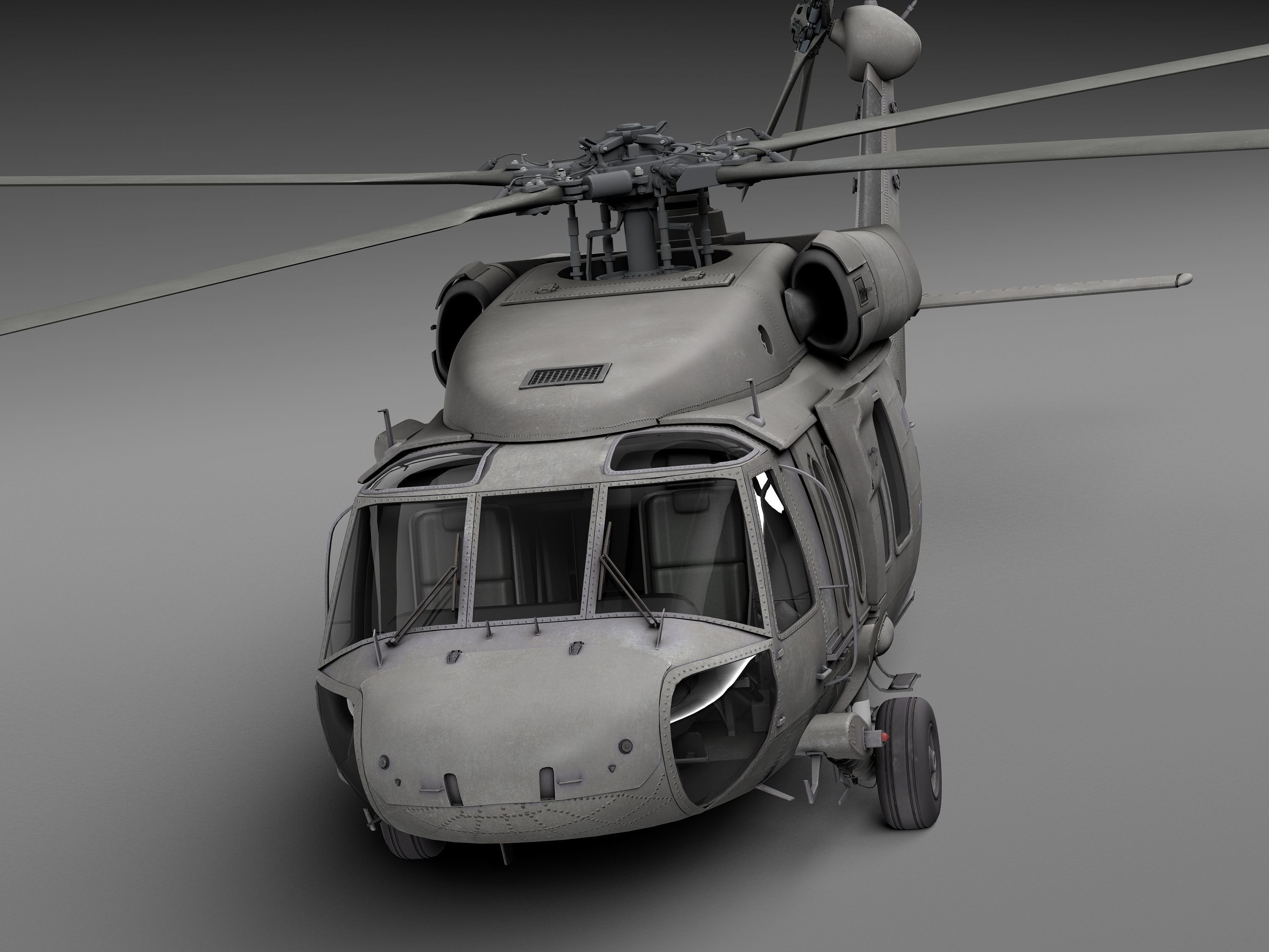 Sikorsky UH-60a Black Hawk 3D model_1