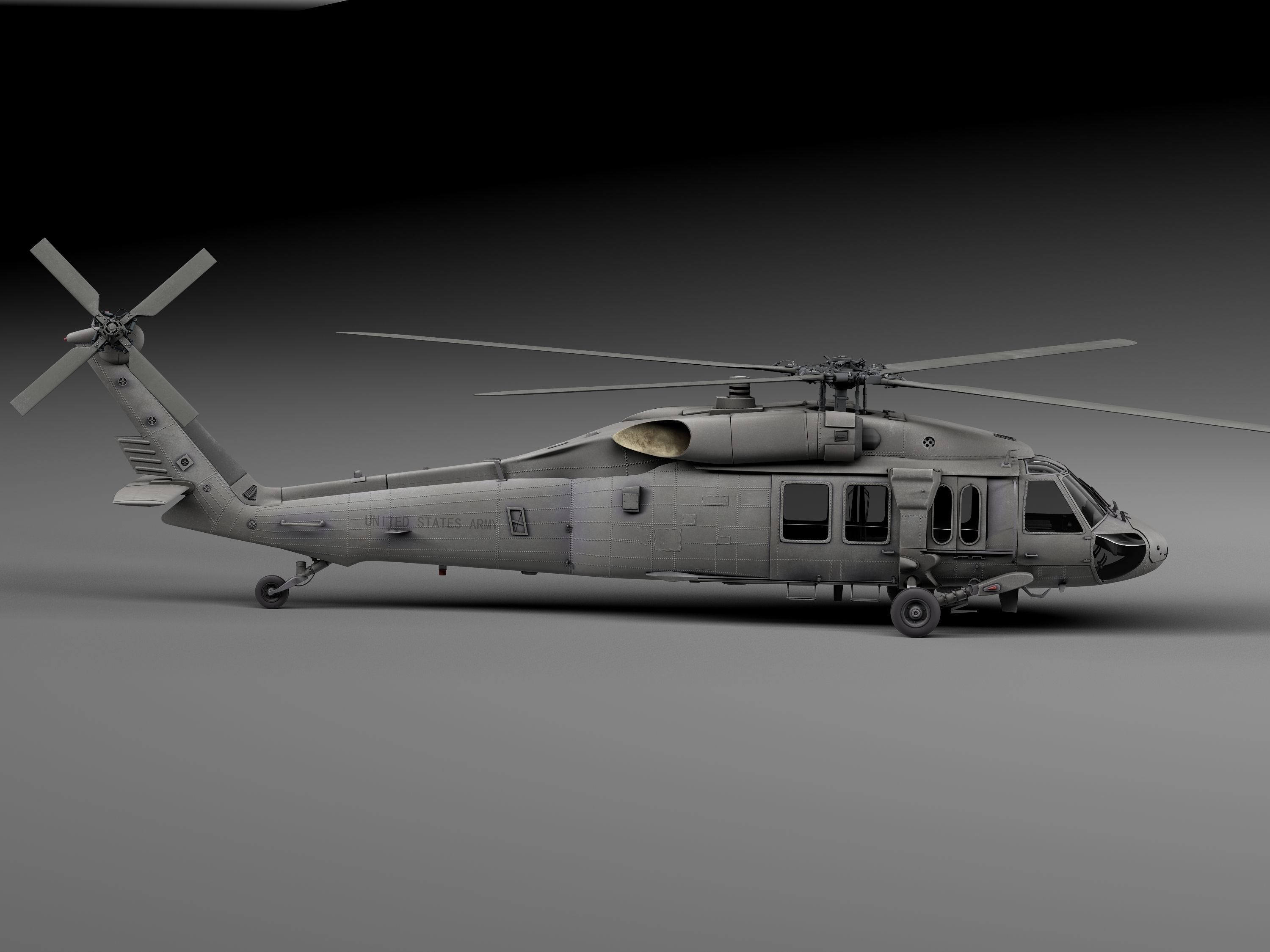 Sikorsky UH-60a Black Hawk 3D model_6