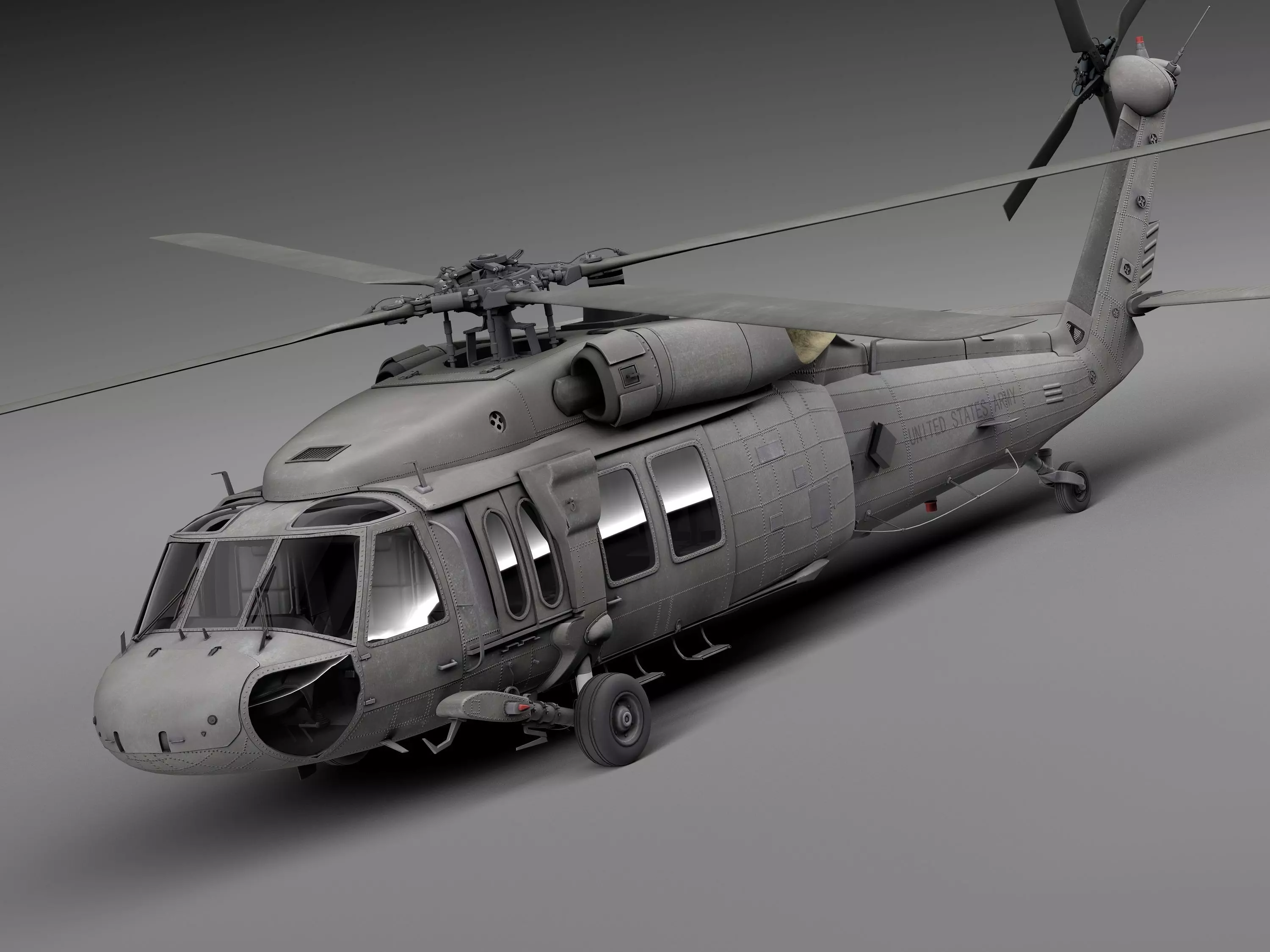 Sikorsky UH-60a Black Hawk 3D model_0