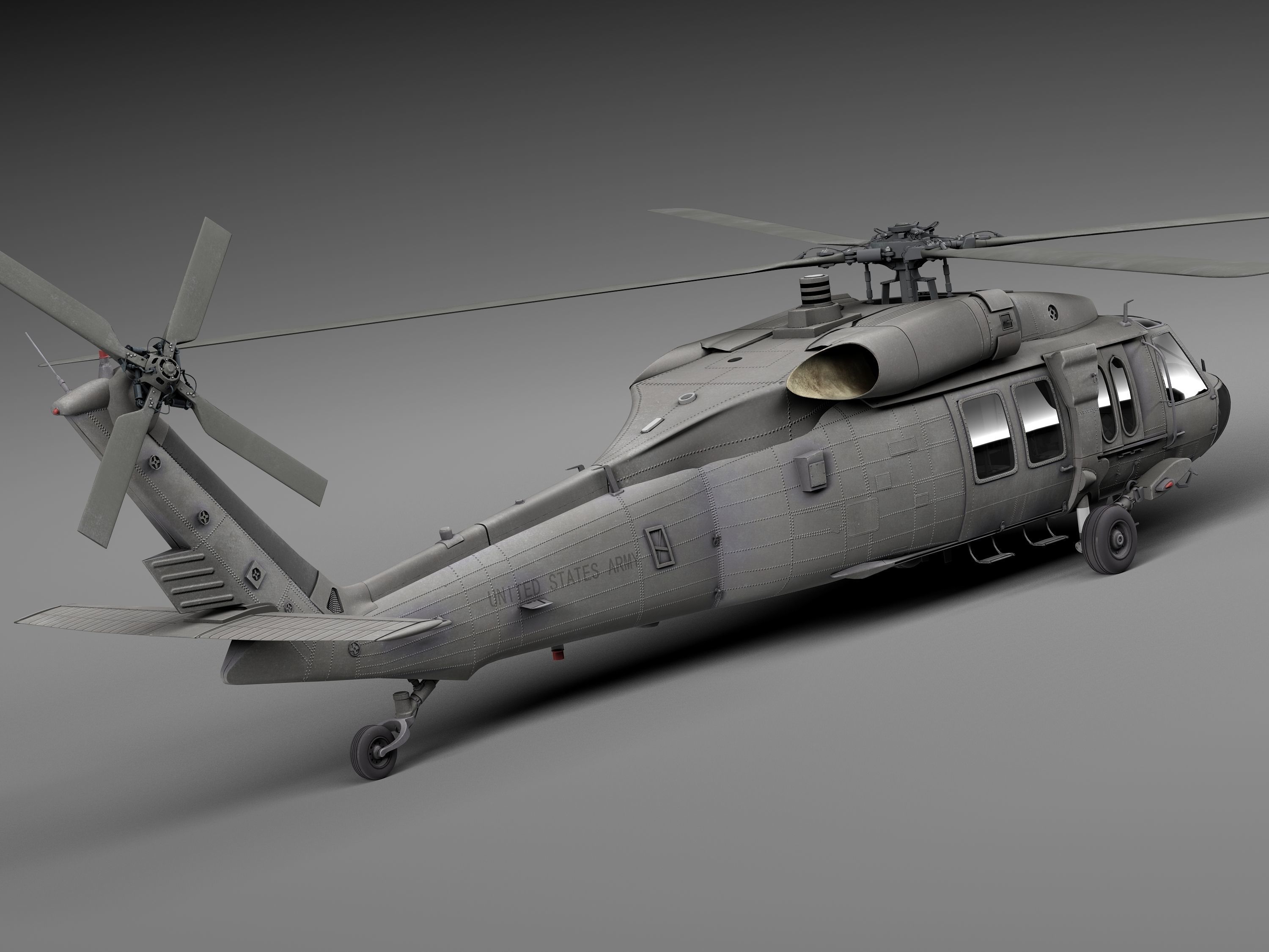 Sikorsky UH-60a Black Hawk 3D model_4
