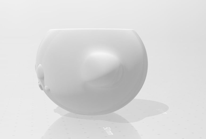 Cute Lemon Flower Pot  3D print model_3