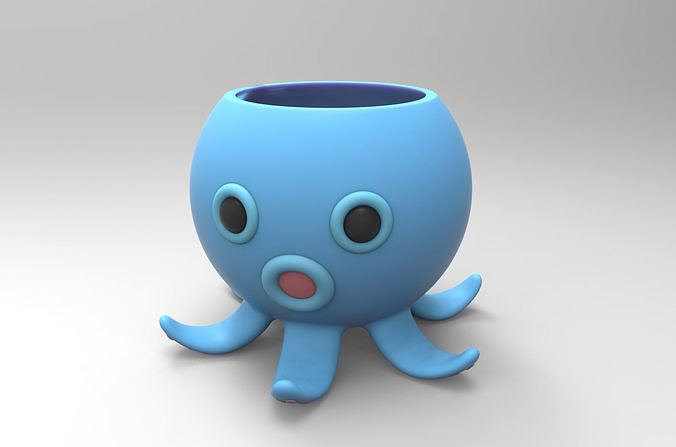 Octopus Flower Pot  3D print model