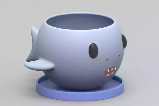 Cute Shark Flower Pot 