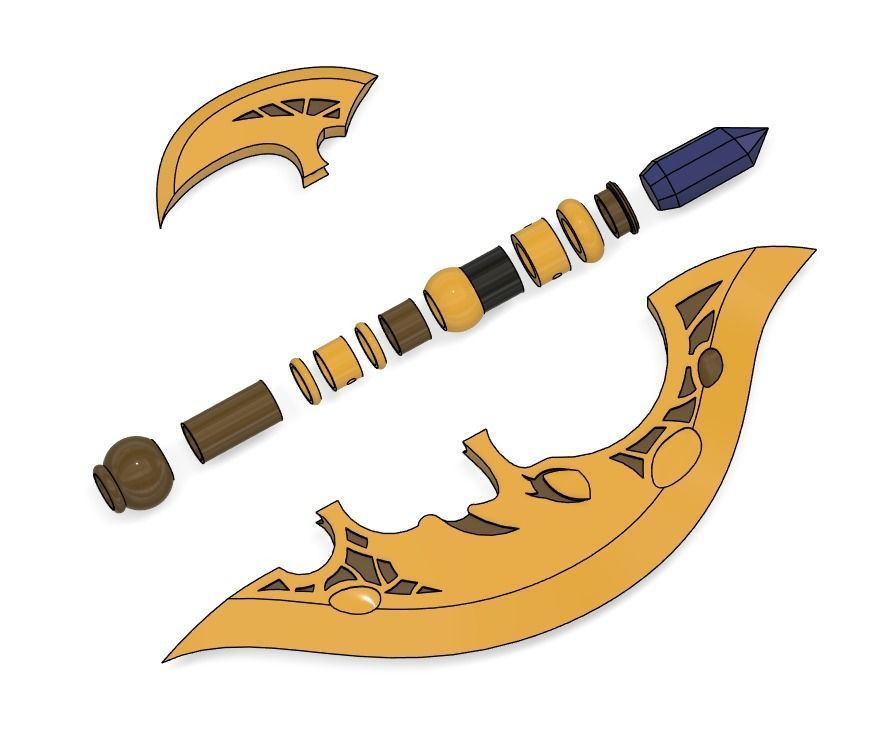 Hololive - Hoshimachi Suisei Axe 3d model 3D print model_1