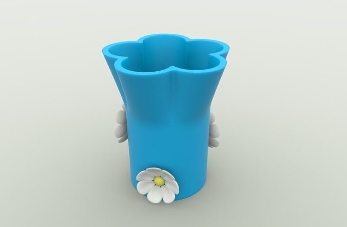 Flower cup pencil pen holder organizer  3D print model