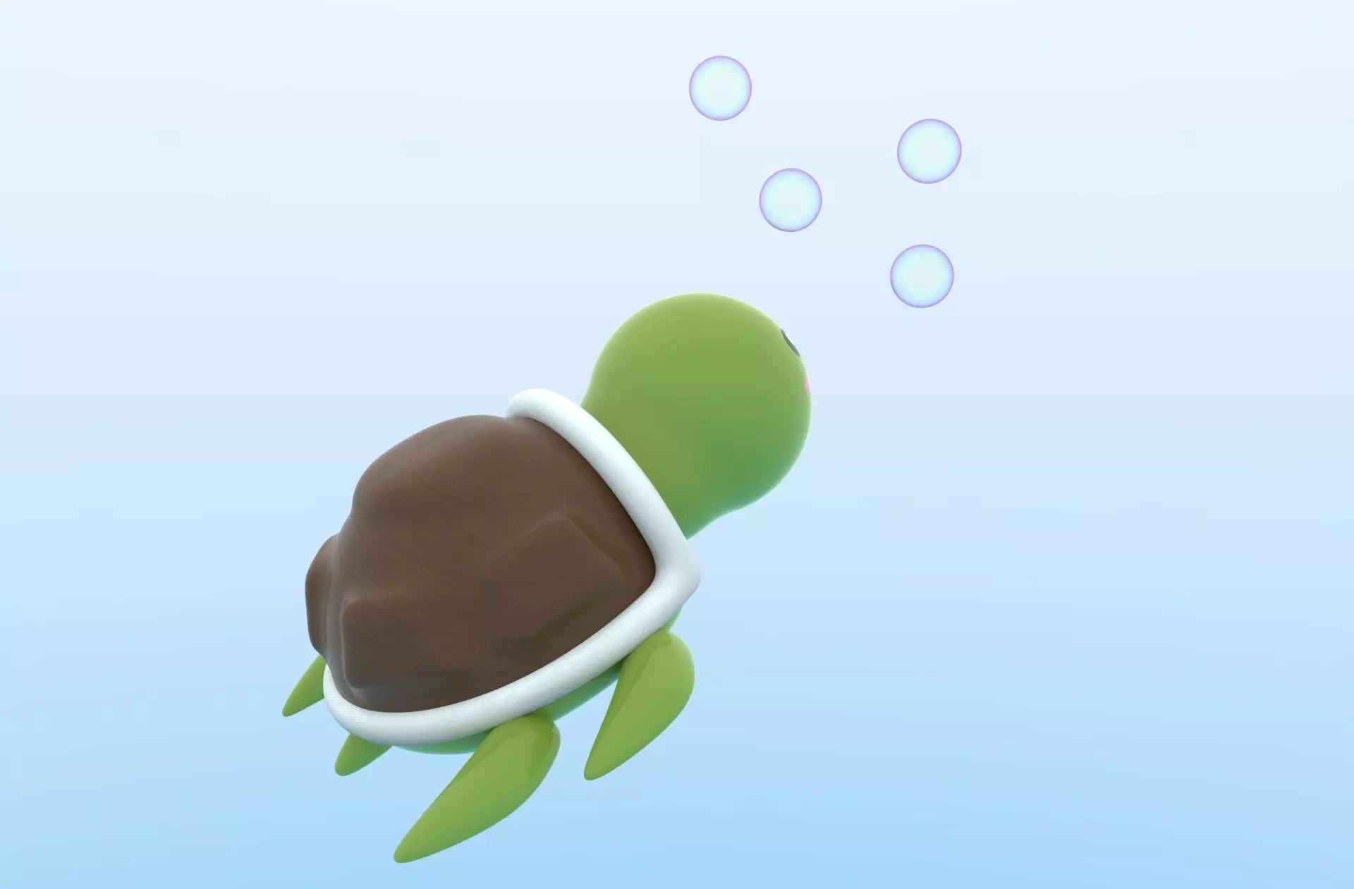 Cute Turtle Free 3D print model