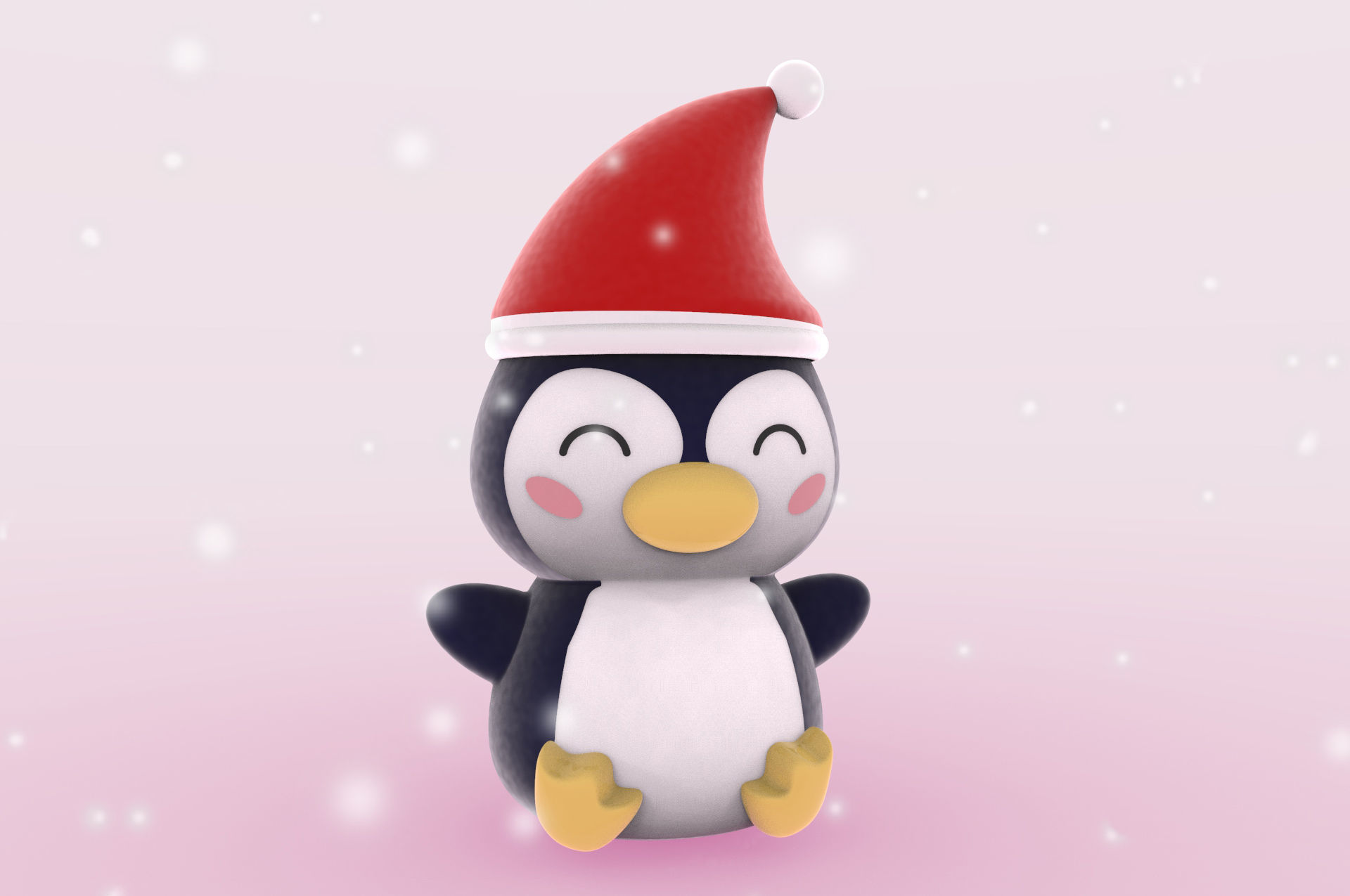 Cute Pinguin  Free 3D print model_1