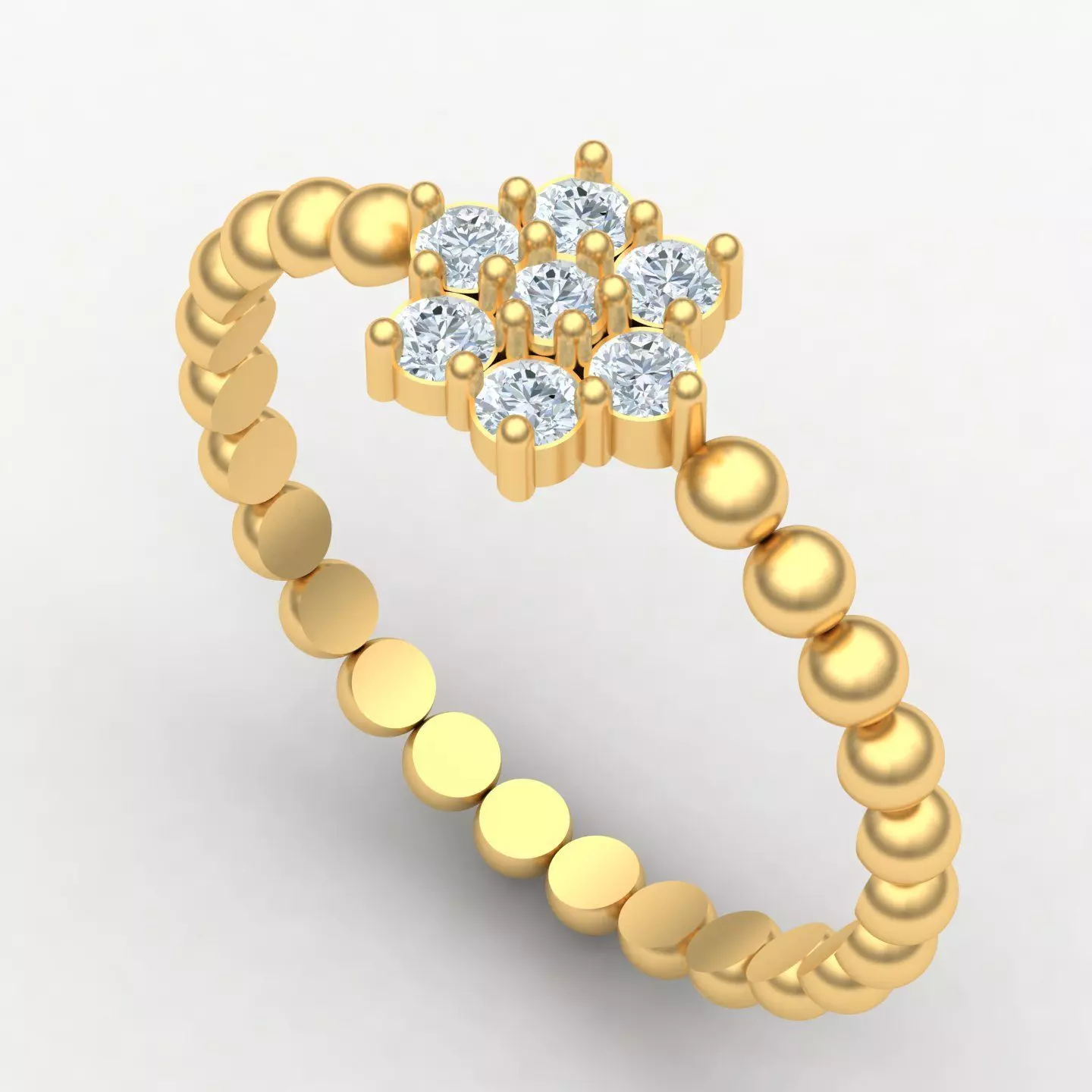 Flower ring 02 Free 3D print model_0