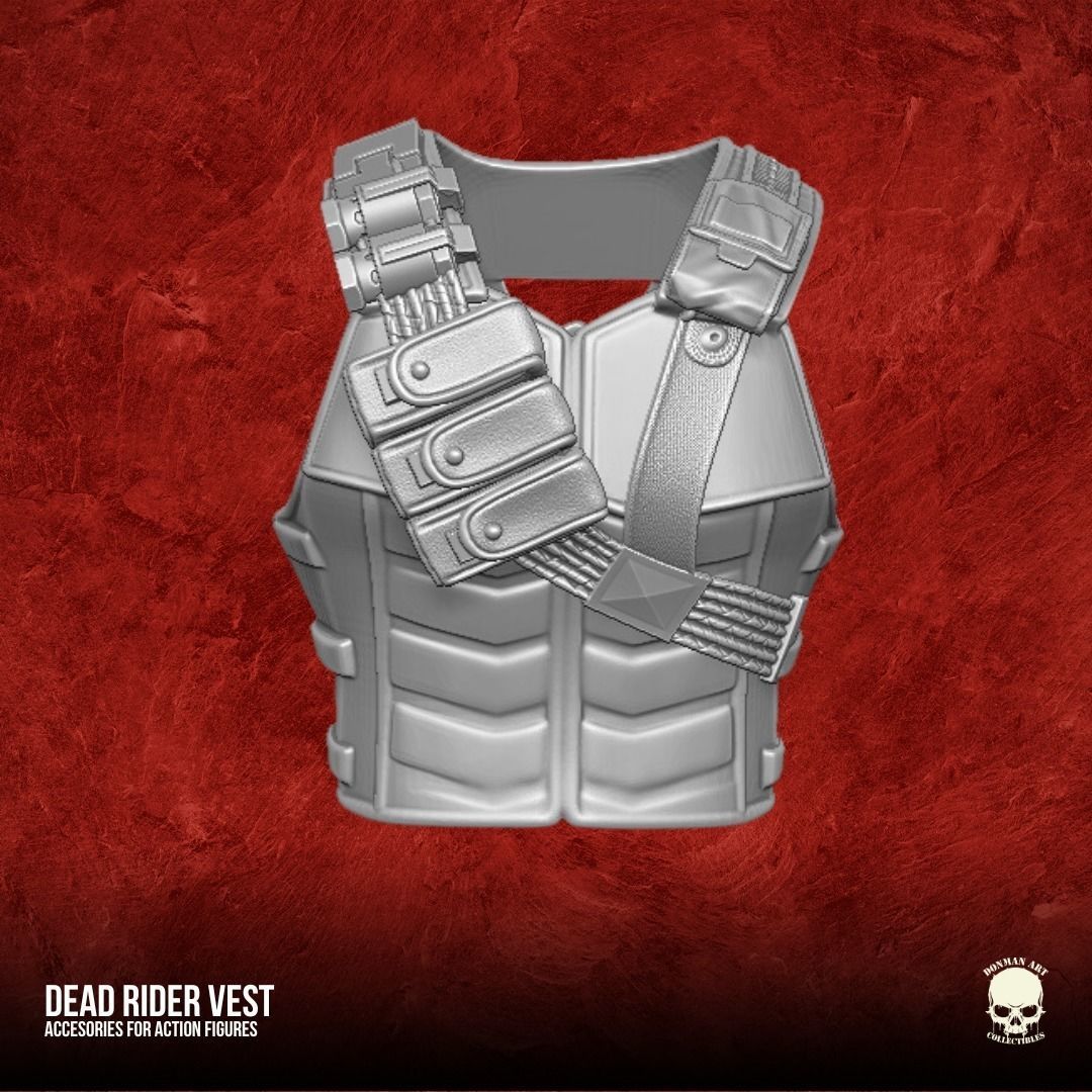 Death Rider Vest 3D printable File for Action Figures 3D print model_7