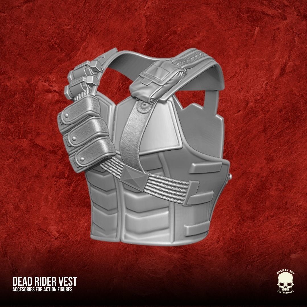 Death Rider Vest 3D printable File for Action Figures 3D print model_17