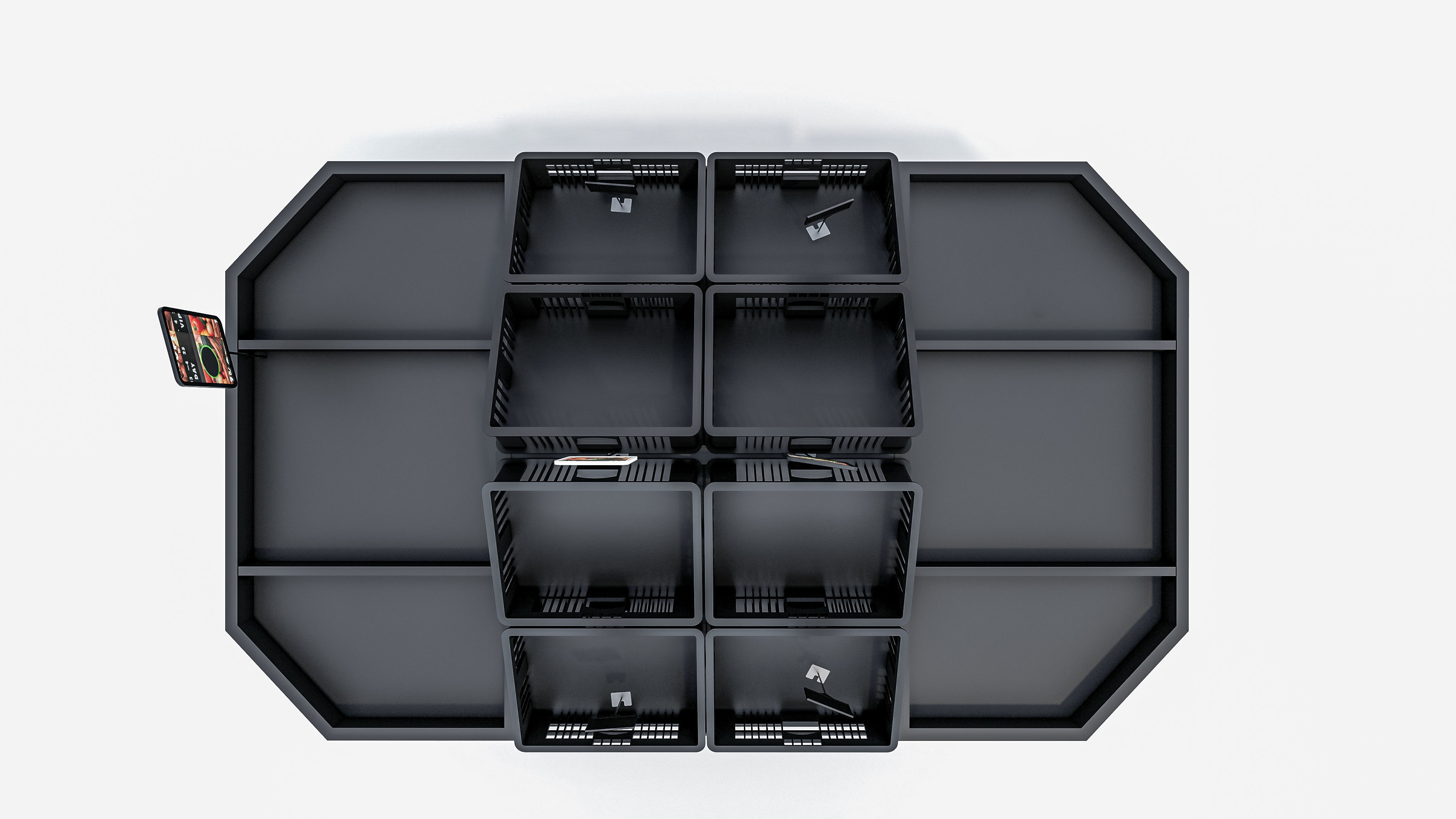 Fruits and vegetables Supermarket  Grocery store showcase 3D model_11