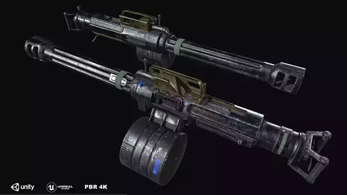 QLZ-87 Grenade Launcher Low-poly 3D model