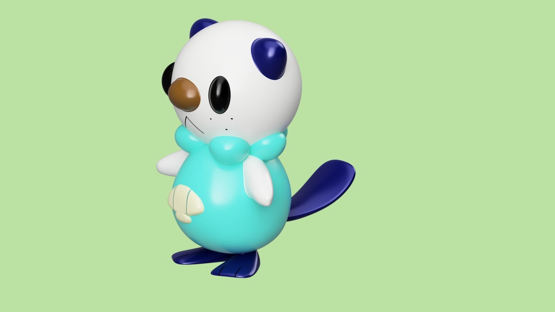 Pokemon oshawott  3D print model_3