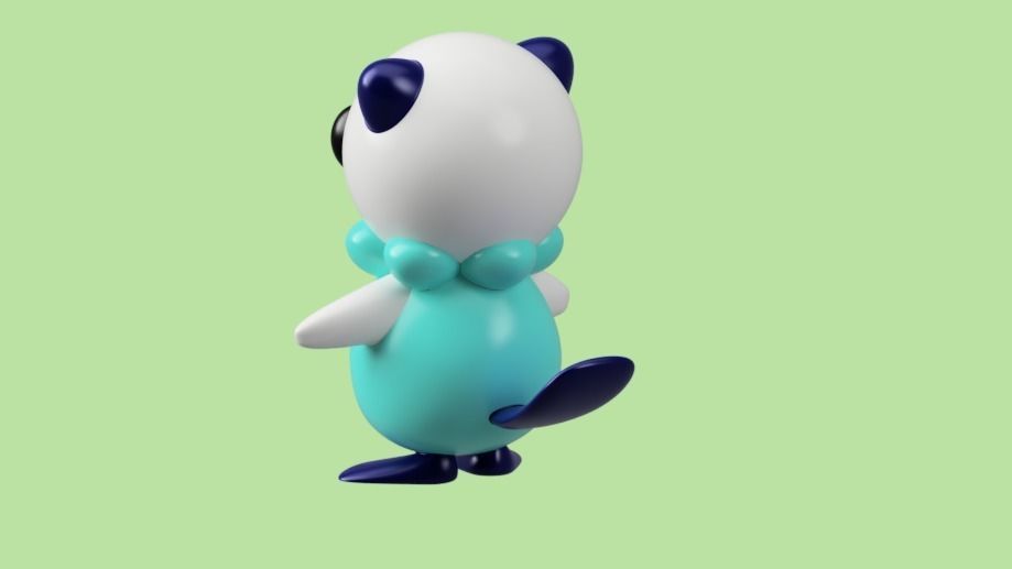 Pokemon oshawott  3D print model_2