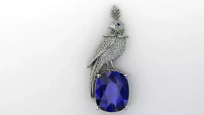 BIRD MODEL PENDANT 3D print model