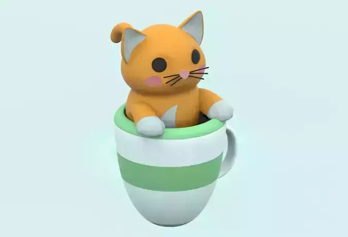 Cat in a mug 