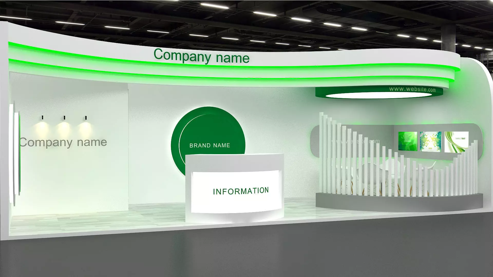 exhibition Low-poly 3D model_7