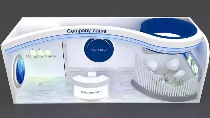 exhibition Low-poly 3D model exhibition Low-poly 3D model