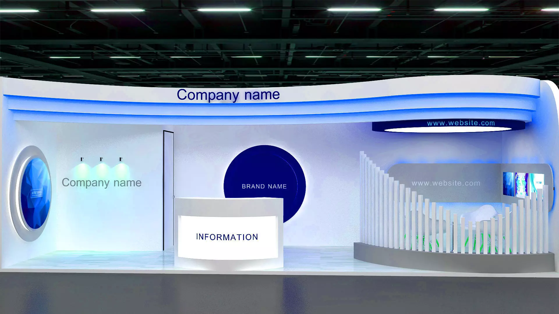 exhibition Low-poly 3D model_12