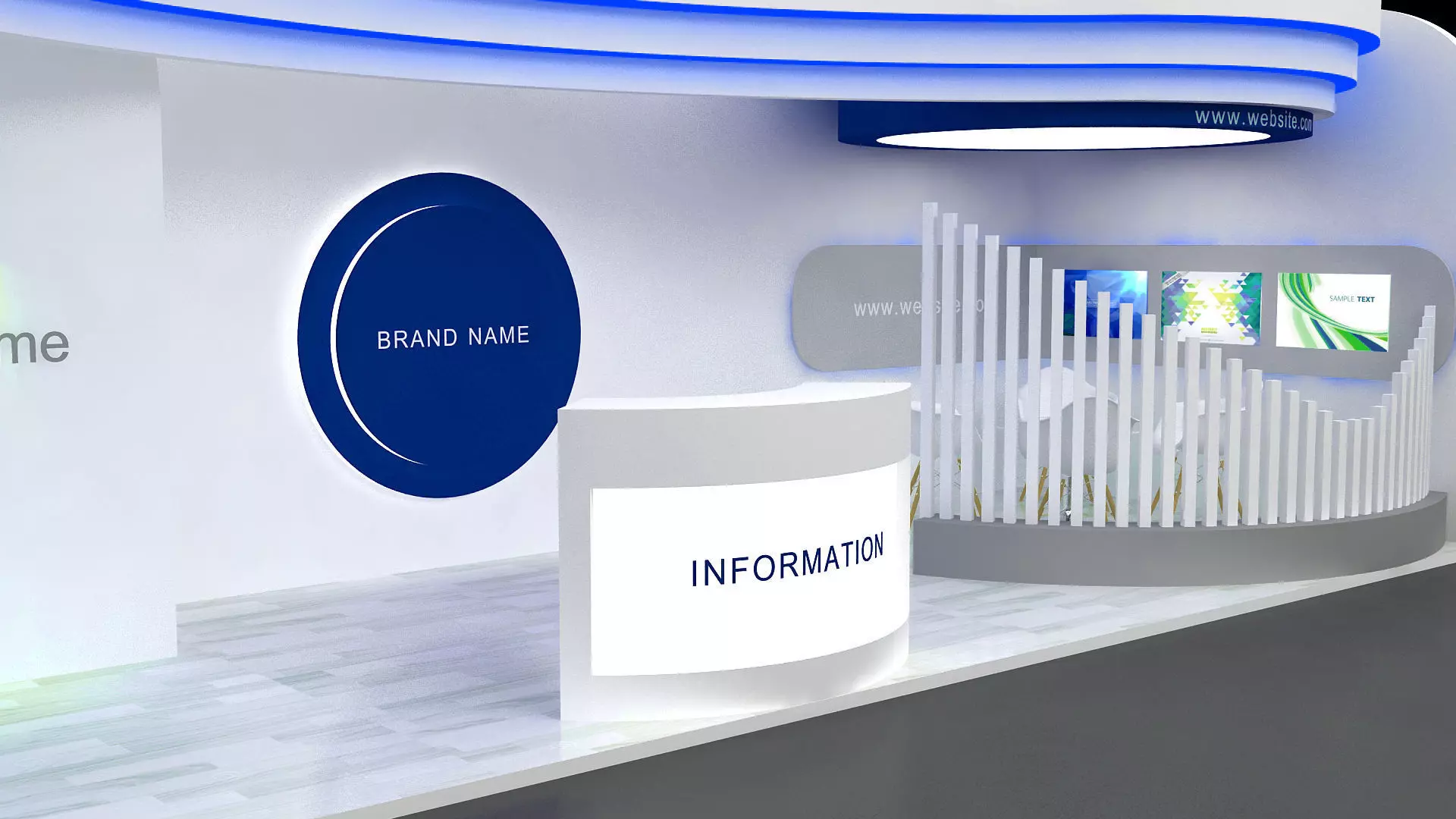 exhibition Low-poly 3D model_4