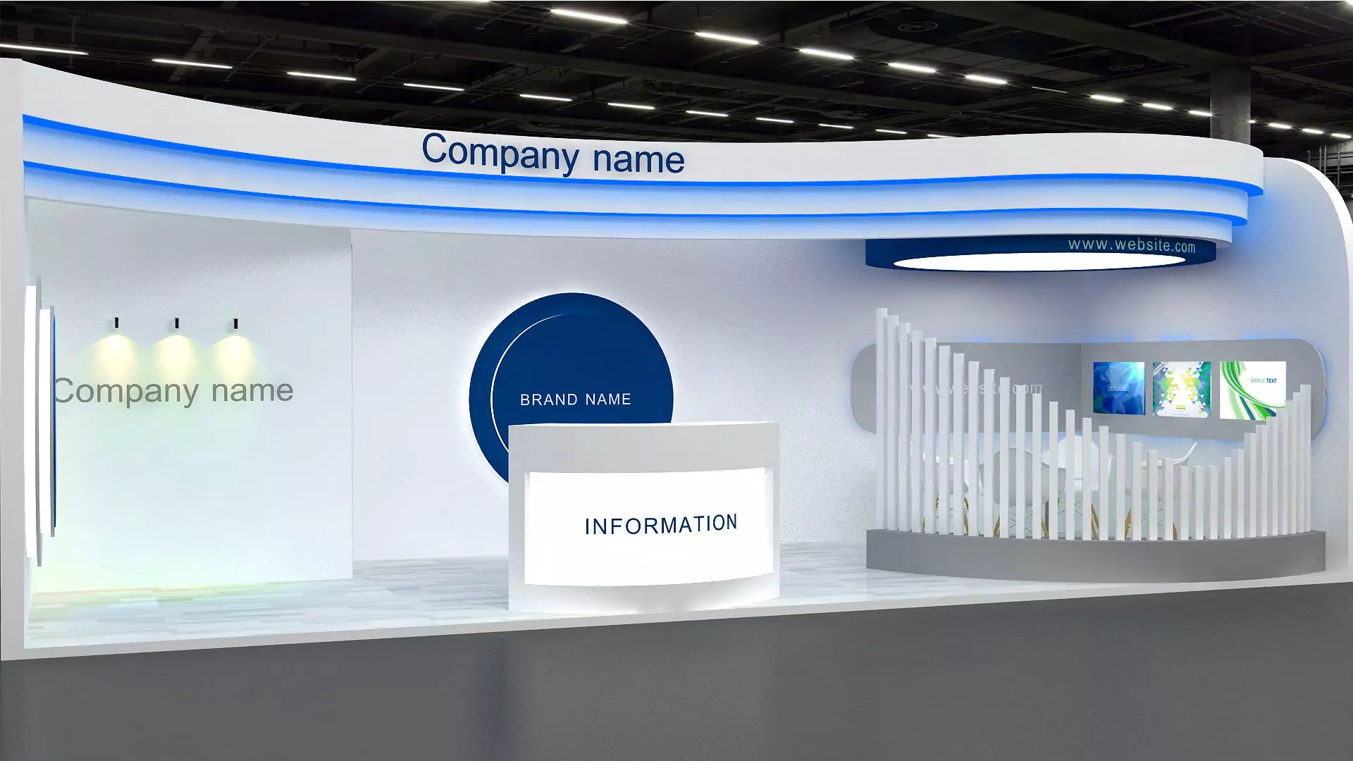 exhibition Low-poly 3D model_1