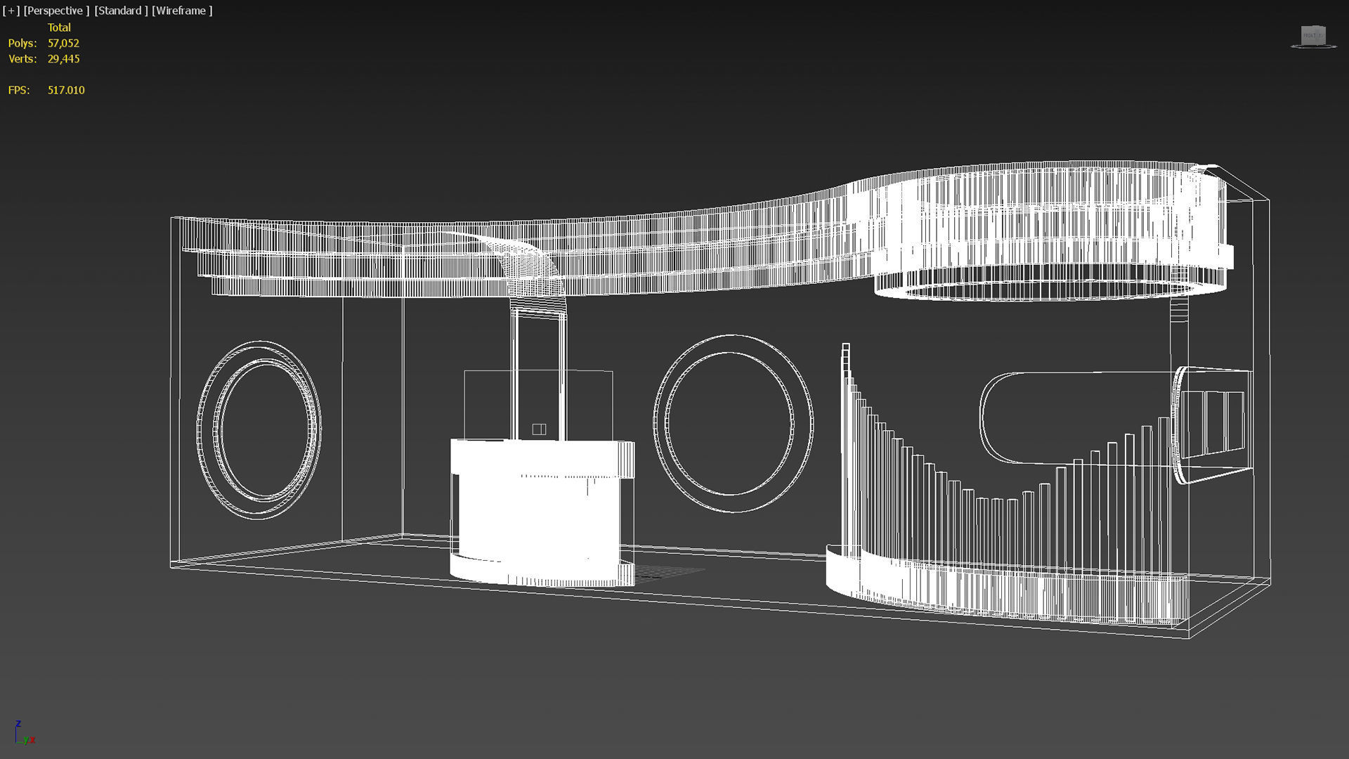 exhibition Low-poly 3D model_14