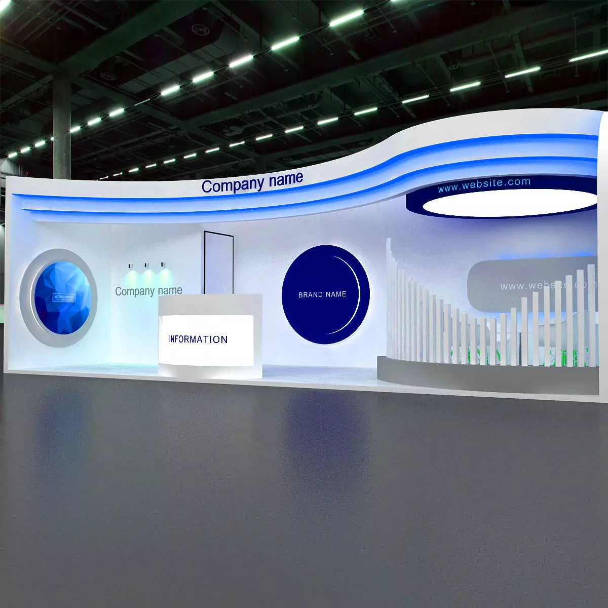 exhibition Low-poly 3D model_5