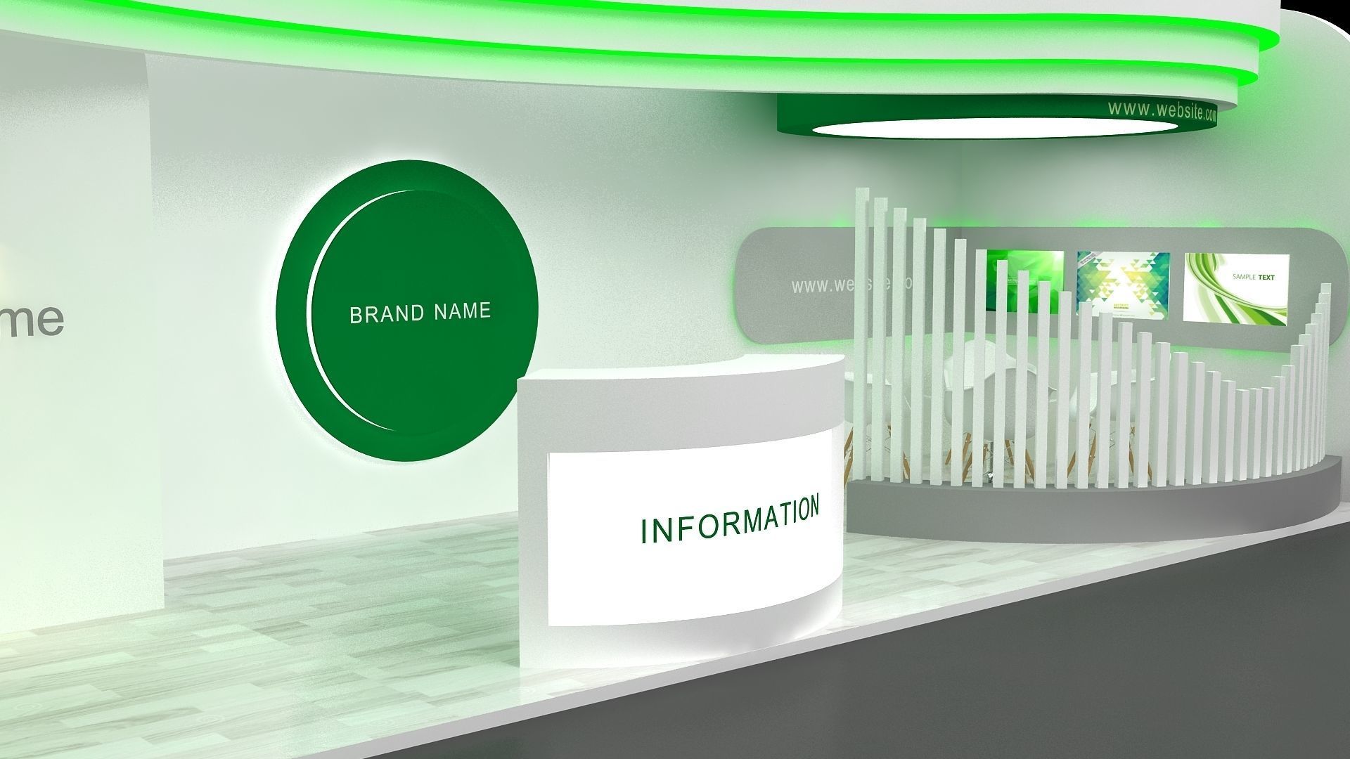 exhibition Low-poly 3D model_9