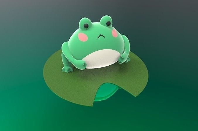 Cute Frog  3D print model