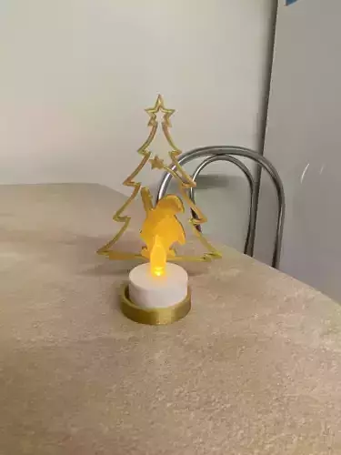 Christmas LED tea light decoration holder 3D print model