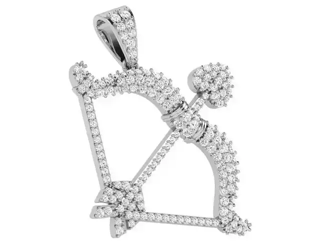 Arrow and Bow Symbol Pendant 4087