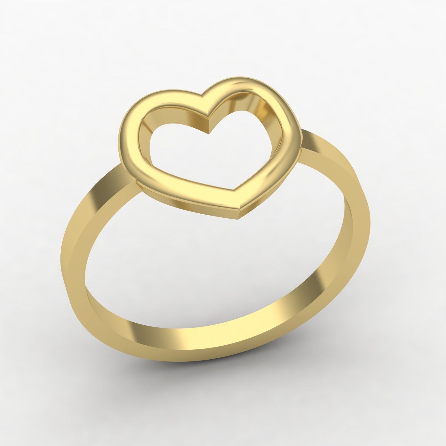 Heart rings 3D print model_9