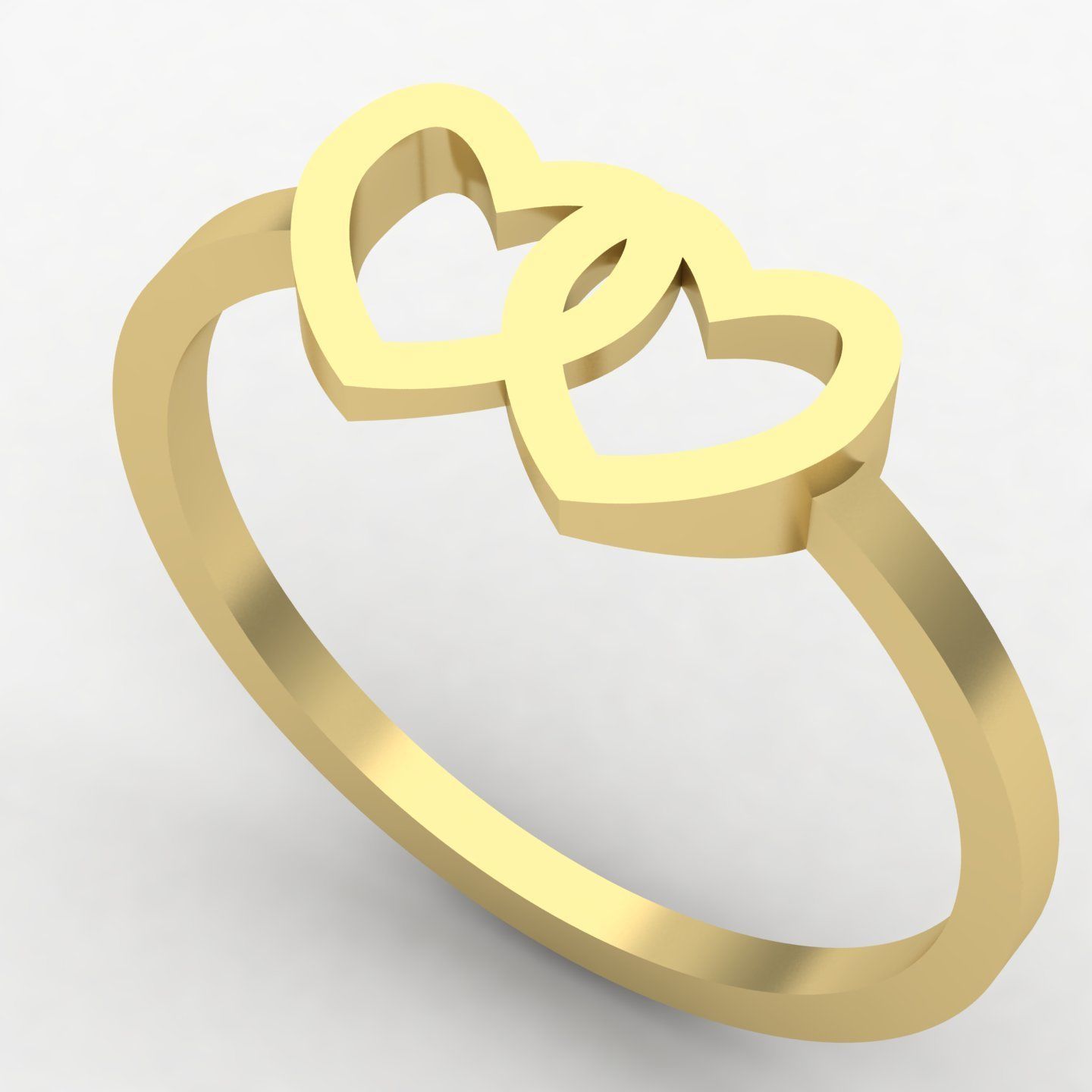 Heart rings 3D print model_13