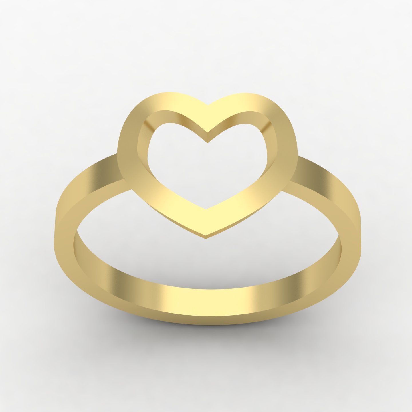 Heart rings 3D print model_17
