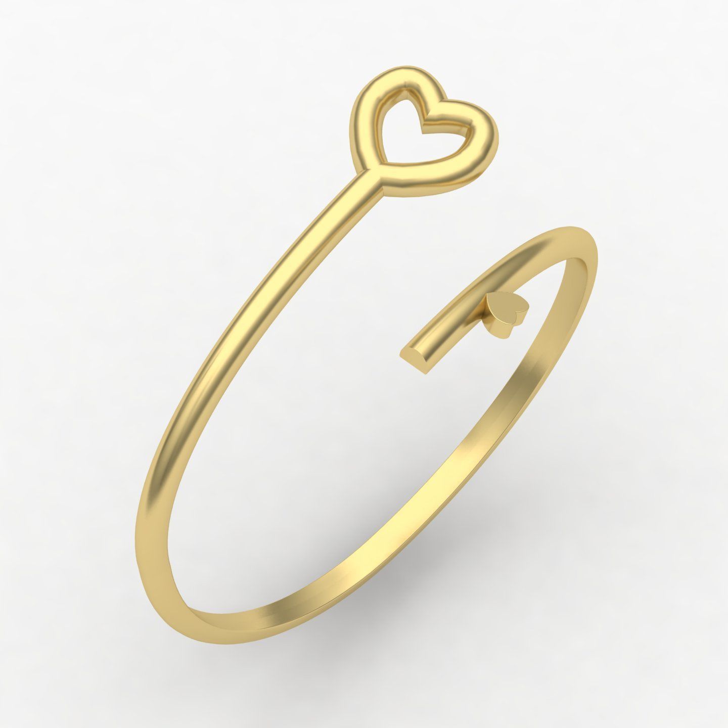 Heart rings 3D print model_18