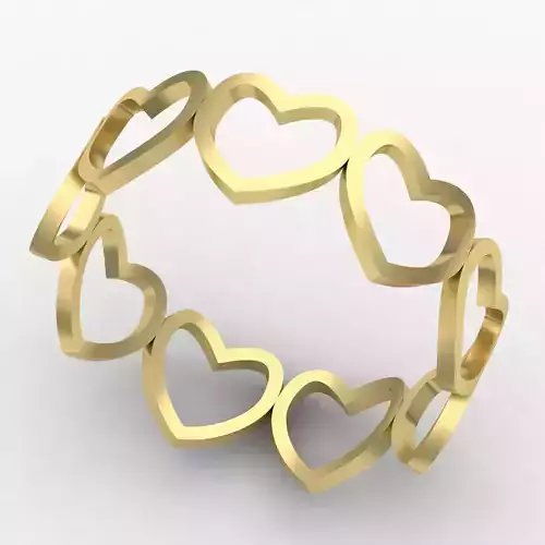 Heart rings 3D print model