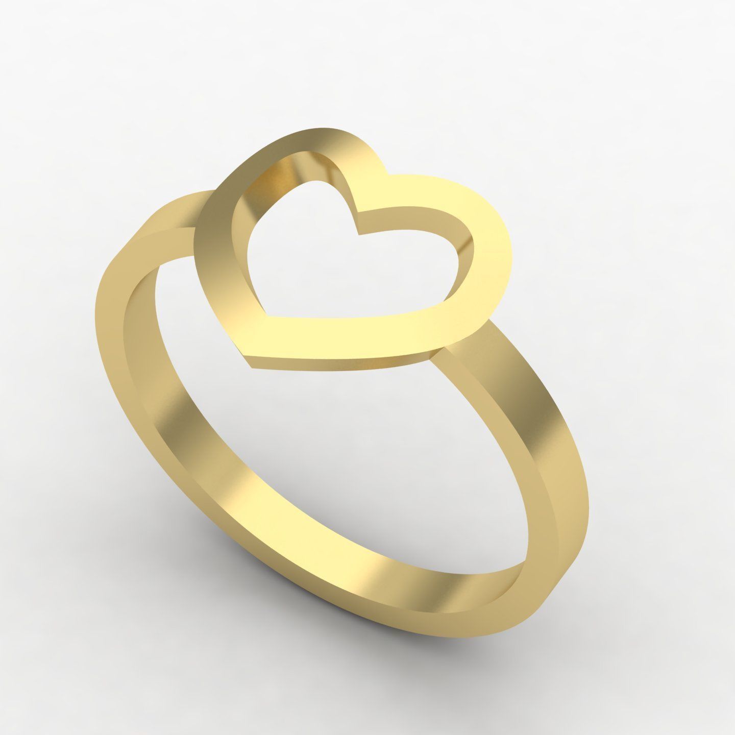 Heart rings 3D print model_19