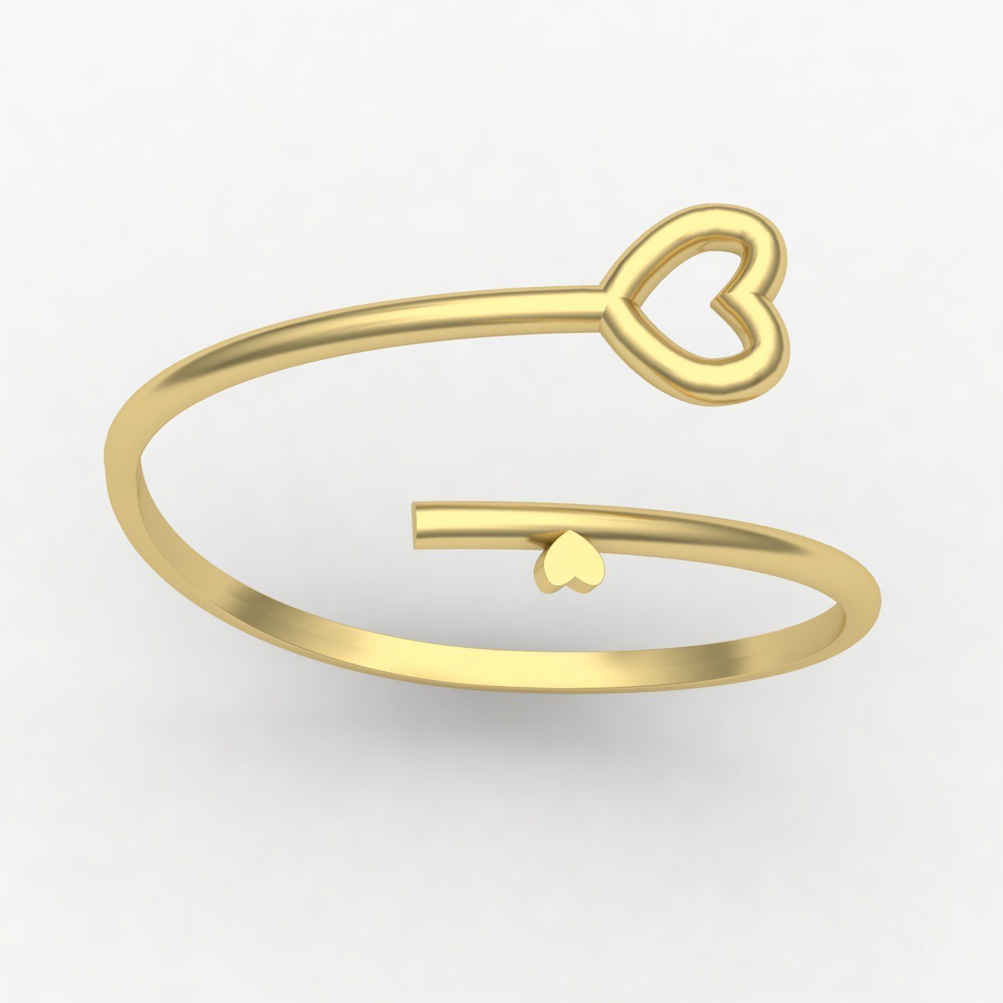 Heart rings 3D print model_26