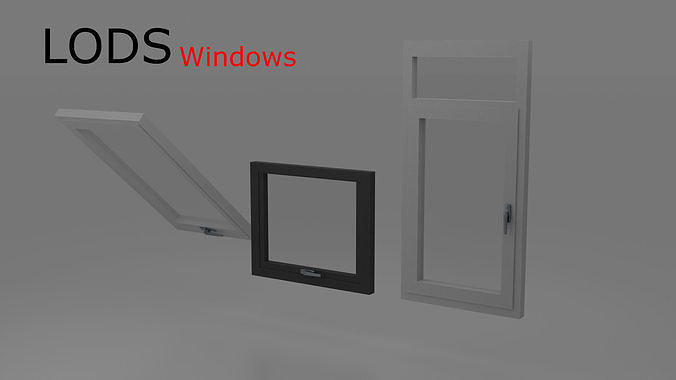 PBR Window Collection Free low-poly 3D model
