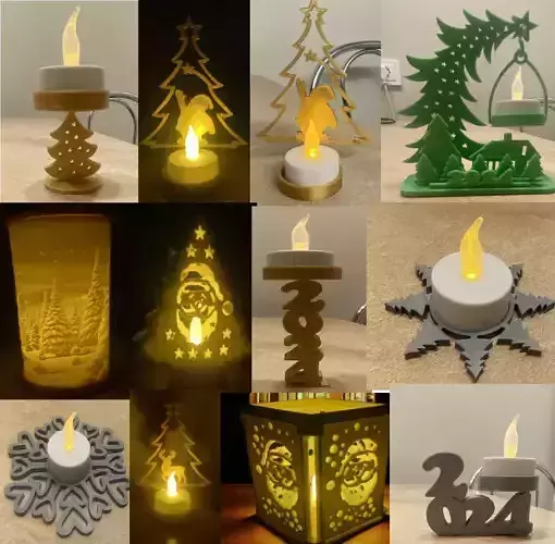 COMMERCIAL USE christmas decorations bundle 3D print model