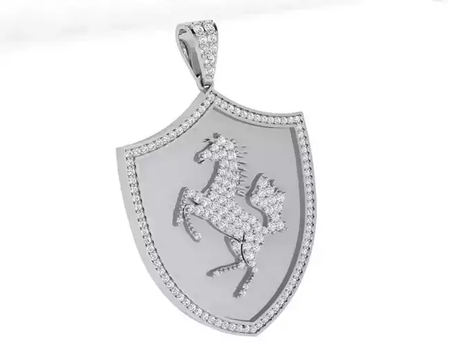 Diamond Pendant With Horse 4096