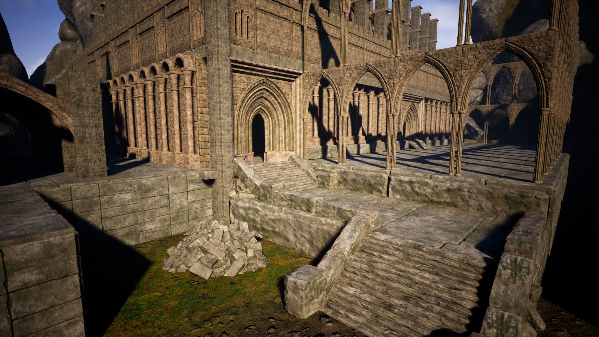 Gothic Castle Modular UE5 Low-poly 3D model_7